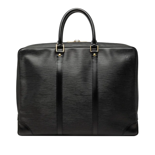 Black Louis Vuitton Epi Porte Documents Voyage Business Bag in Black Leather from Designer Revival