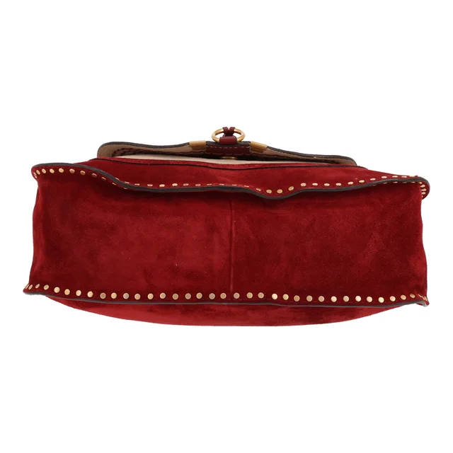 Chloé Marcie handbag in red suede calfskin in Red Calfskin from Collector Square, photo 3 of 3