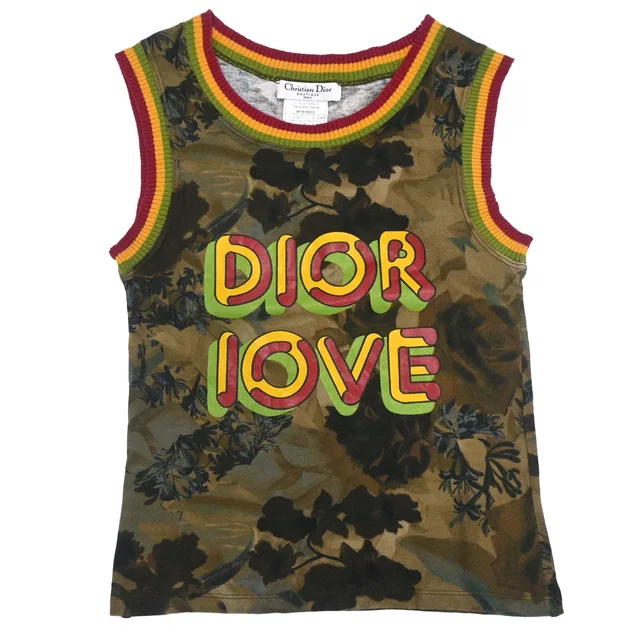 2005 John Galliano Dior Love Tank Top Rasta #40 from AMORE Vintage Tokyo