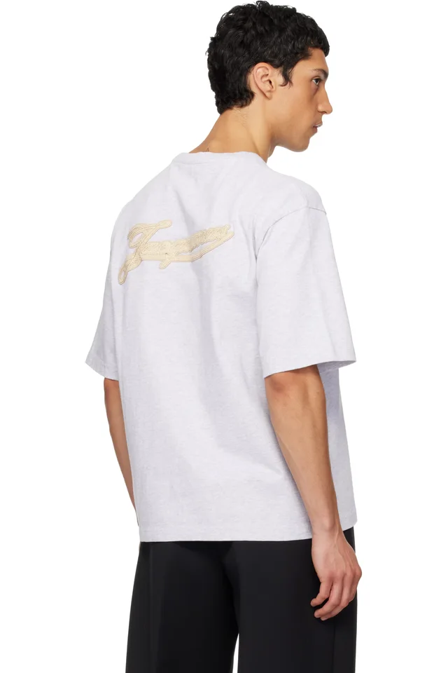 JACQUEMUS Gray 'The Torneo short-sleeve' T-shirt, photo 3 of 4 from SSENSE