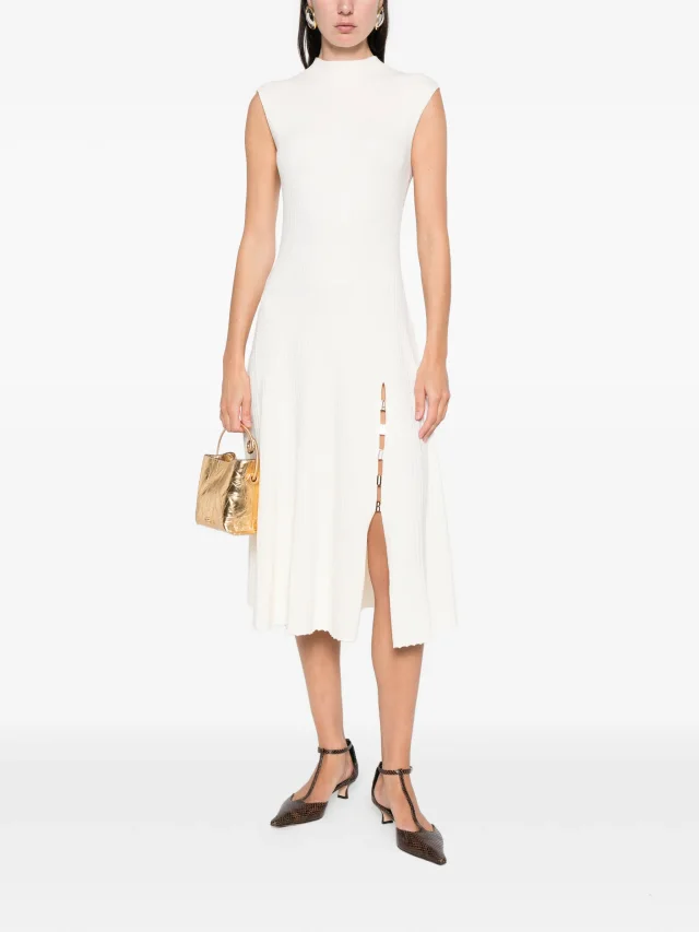 Maje ribbed dress with side slit, photo 2 of 2 from FARFETCH