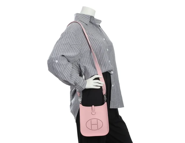 Hermès Rose Sakura Clémence Evelyne TPM in Pink Clemence leather from Ann's Fabulous Finds, photo 10 of 10