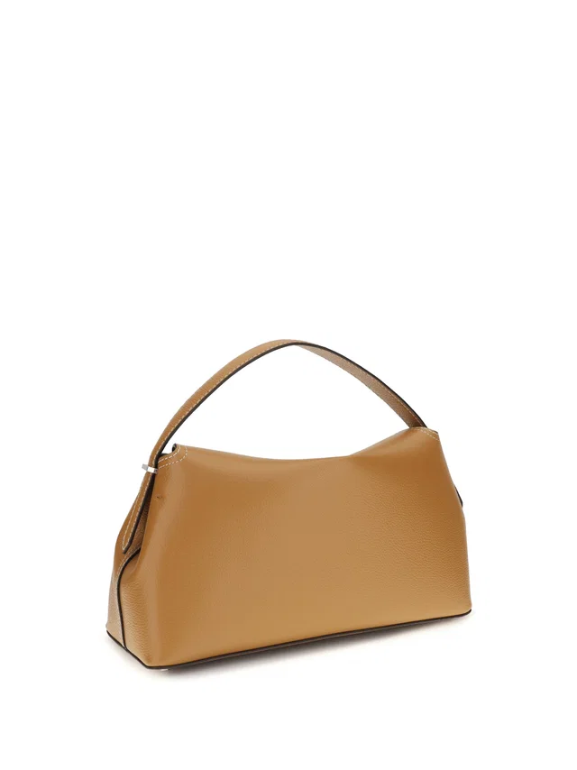 TOTEME T-Lock Shoulder Bag — Tan Calf Leather in Brown Calfskin from HEWI