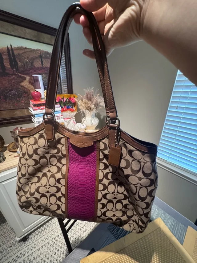 Coach Vintage Tote in brown|red|purple Canvas from Poshmark