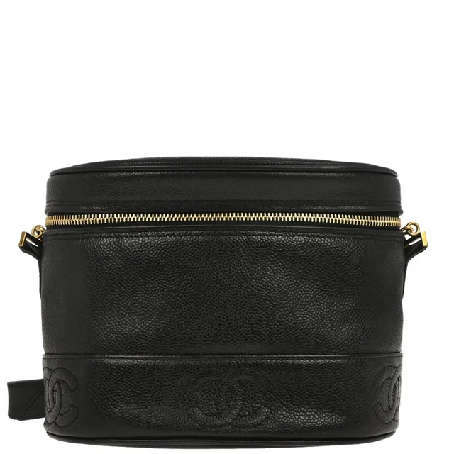 Chanel 1996-1997 Black Caviar Skin Triple CC Shoulder Bag in Black Caviar leather from AMORE Vintage Tokyo
