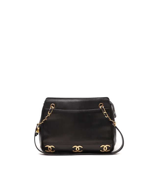 Chanel Triple CC Chain Tote Bag in Leather from A Retro Tale