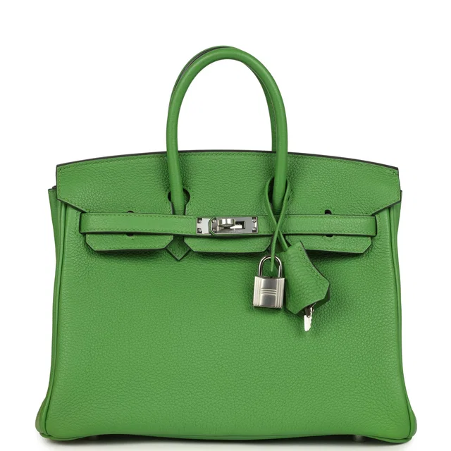 Hermès Birkin 25 Vert Yucca Togo Palladium Hardware in Green Togo leather from Madison Avenue Couture
