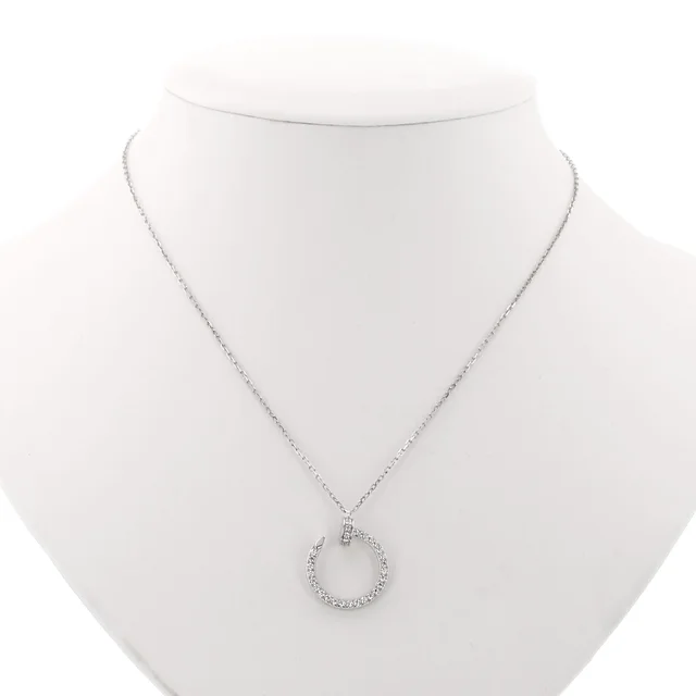 Cartier Juste un clou necklace in white gold and diamonds in White from Collector Square, photo 2 of 3