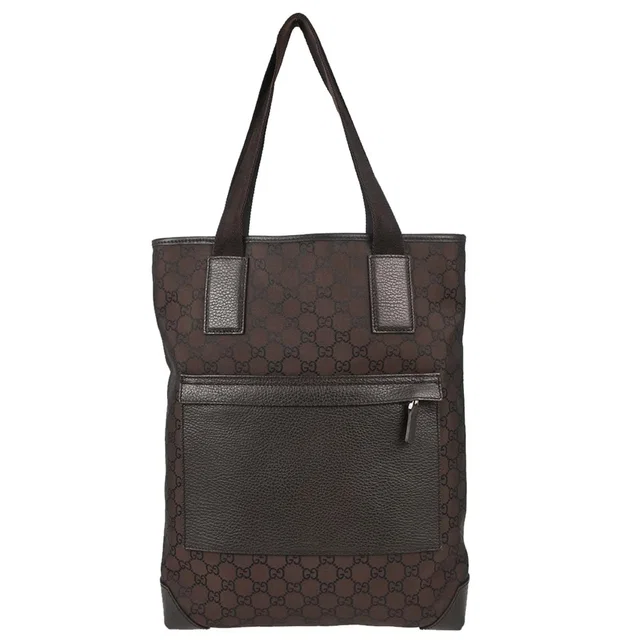 Gucci Brown Canvas GG Tote Handbag in Brown Canvas from AMORE Vintage Tokyo
