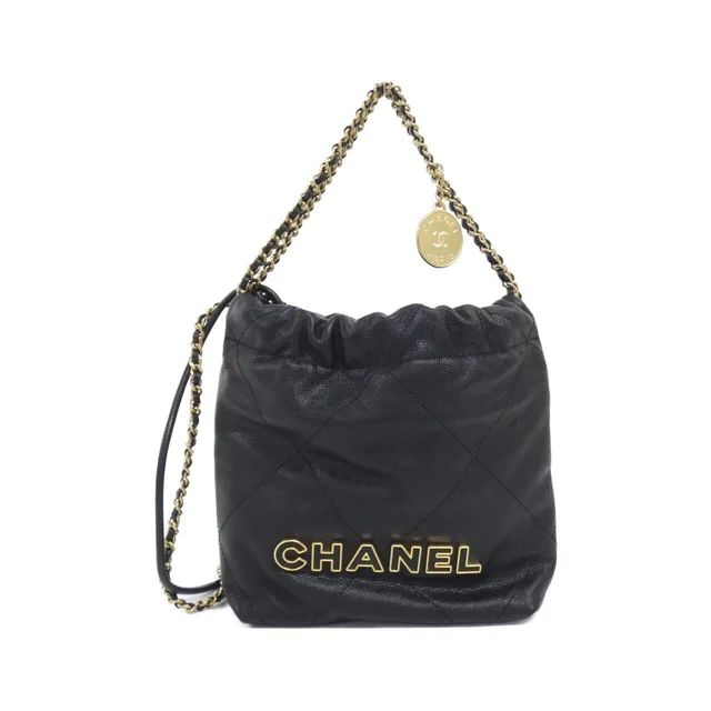 Chanel シャネル シャネル22 ライン MINI AS3980 バッグ in BLACK(ブラック) / MAT GOLD(マットゴールド)金具 from KOMEHYO