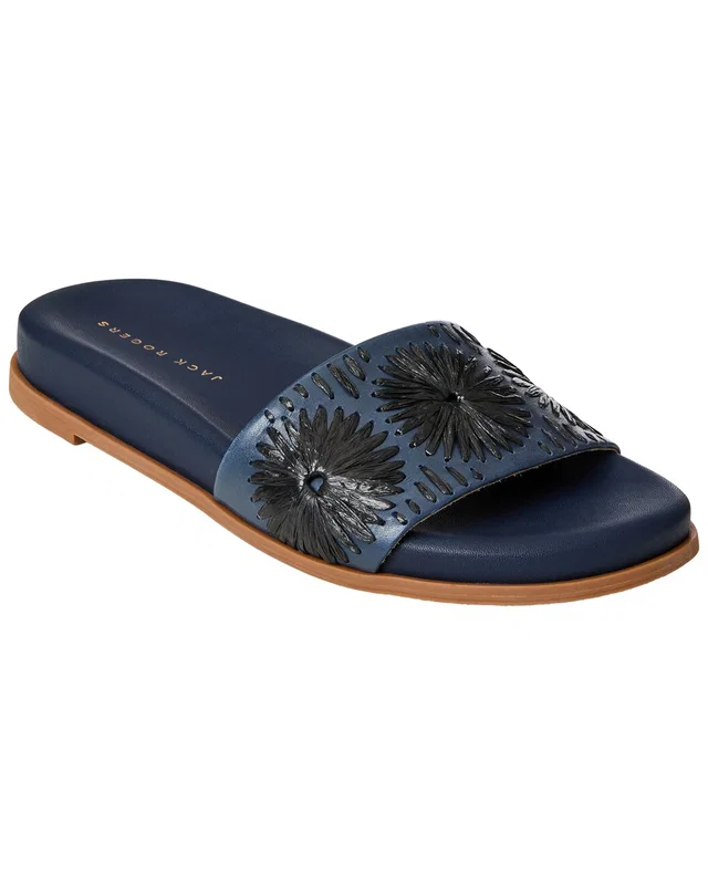 Jack Rogers Somerset Raffia & Leather Sandal, image 1 of 1 from Rue La La