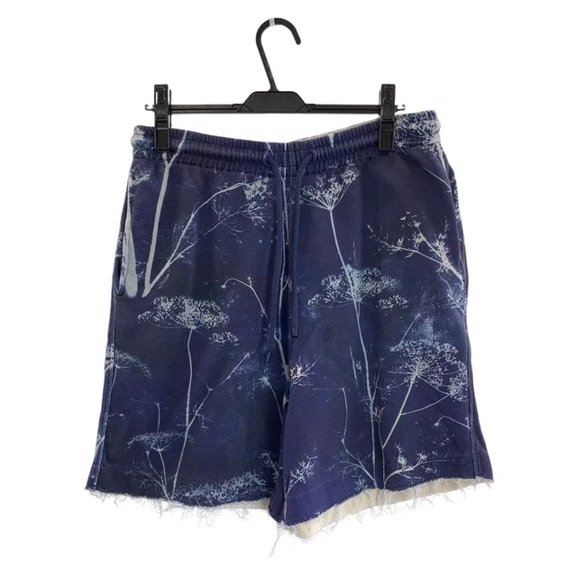 Loewe Anagram Logo M Blue Cotton Pile Shorts in Blue from The Reluxe