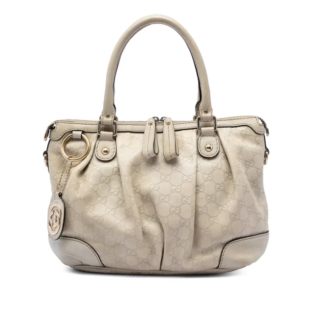 Brown Gucci Guccissima Sukey Satchel in Brown Leather from Designer Revival
