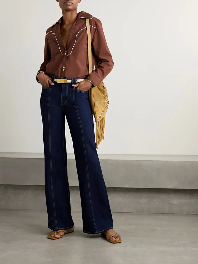 JOHANNA ORTIZ Hacia Puerto cotton-poplin shirt in Brown, photo 2 of 2 from NET-A-PORTER (Canada)