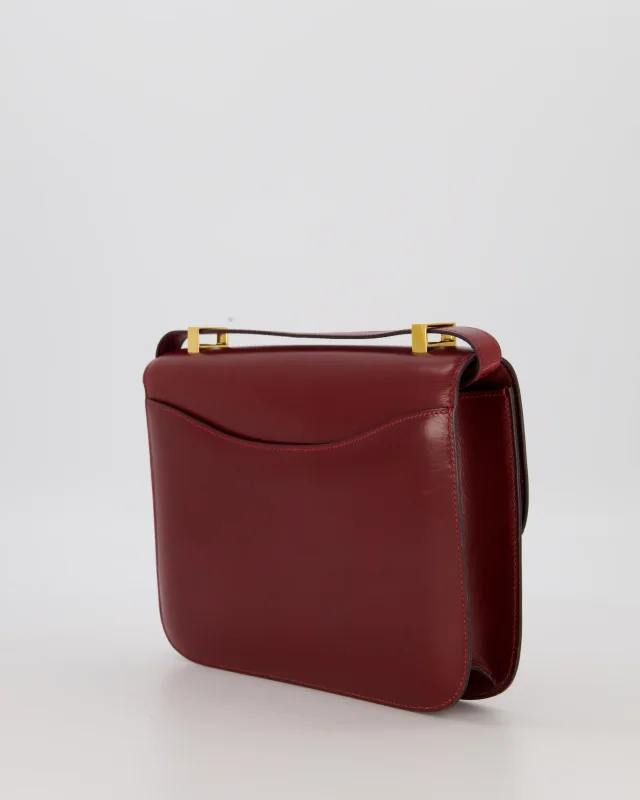 Hermès Vintage Constance 23 Bag in Burgundy Box leather from Sellier, photo 4 of 18