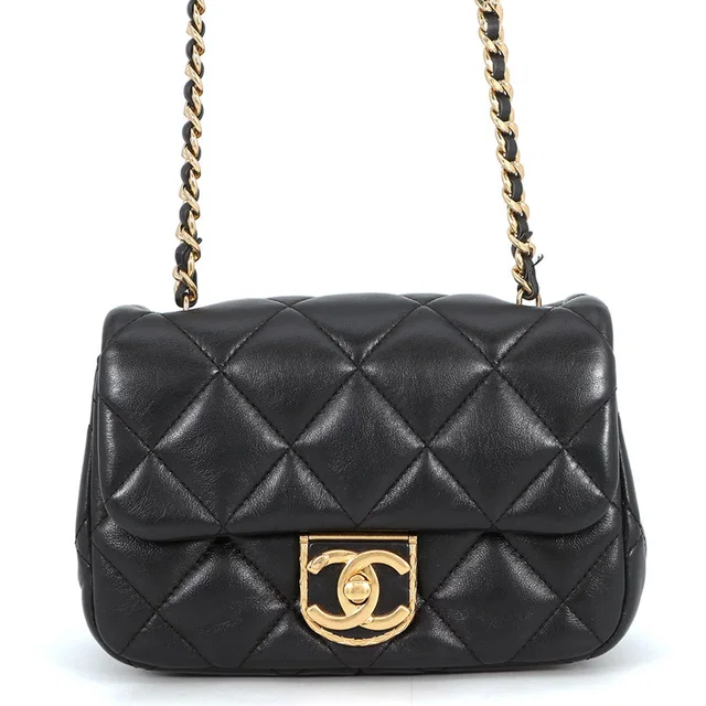 Chanel Matelasse Mini Flap Bag BlackAS3473 Lambskin in Lambskin from GALLERY RARE