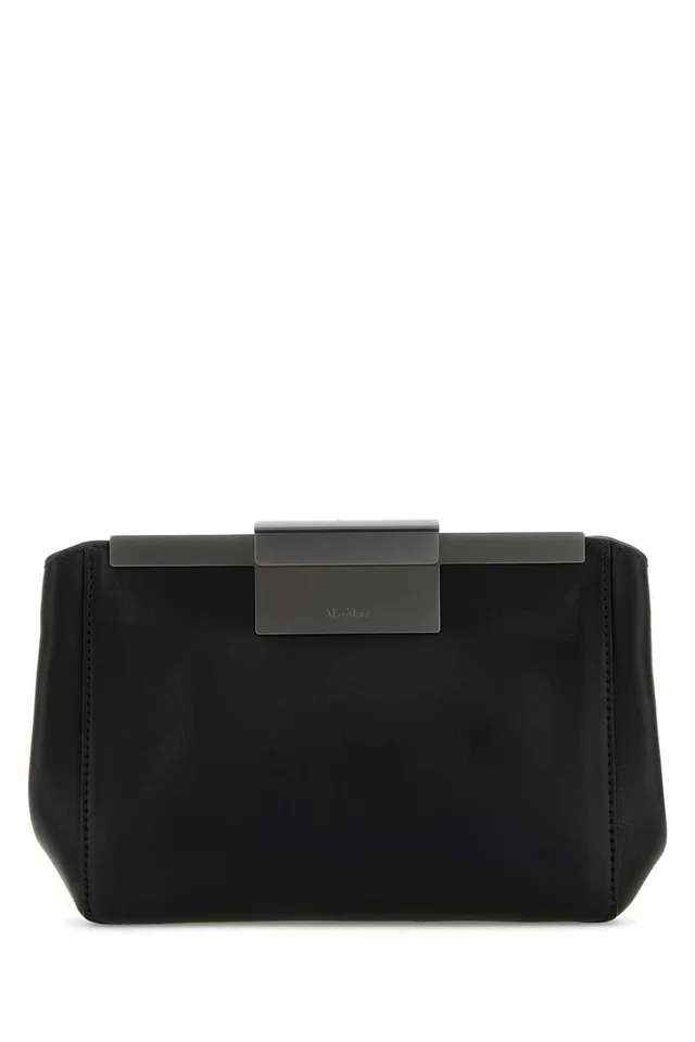 Max Mara Leather Belt Bag — Black in Black Leather from HEWI