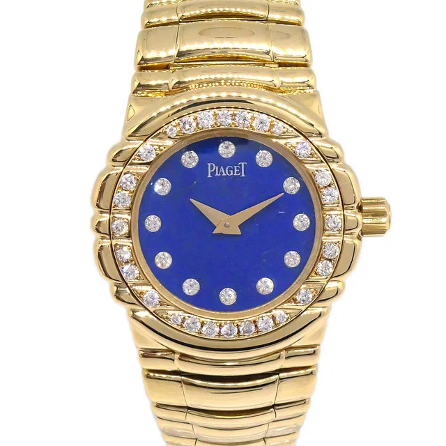 Piaget Tanagra Lapis-lazuli Ref.16033 Quartz Watch 18KYG from AMORE Vintage Tokyo