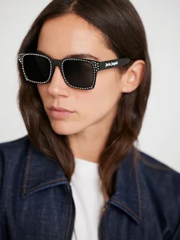 Moncler Genius Square sunglasses with details in 0% Platinum, 0% Crystal, photo 4 of 5 from LUISAVIAROMA