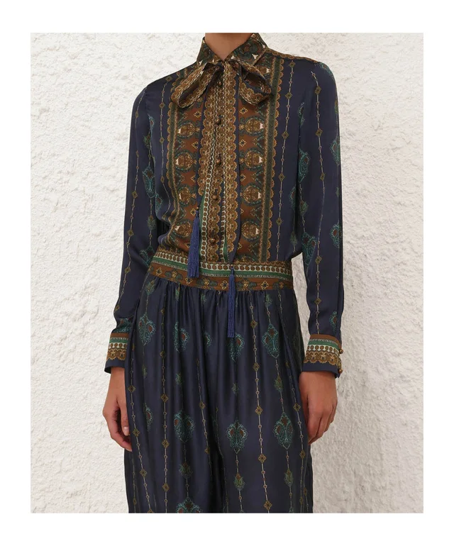Zimmermann Ascent Satin Scarf Shirt, photo 3 of 8 from SENSER