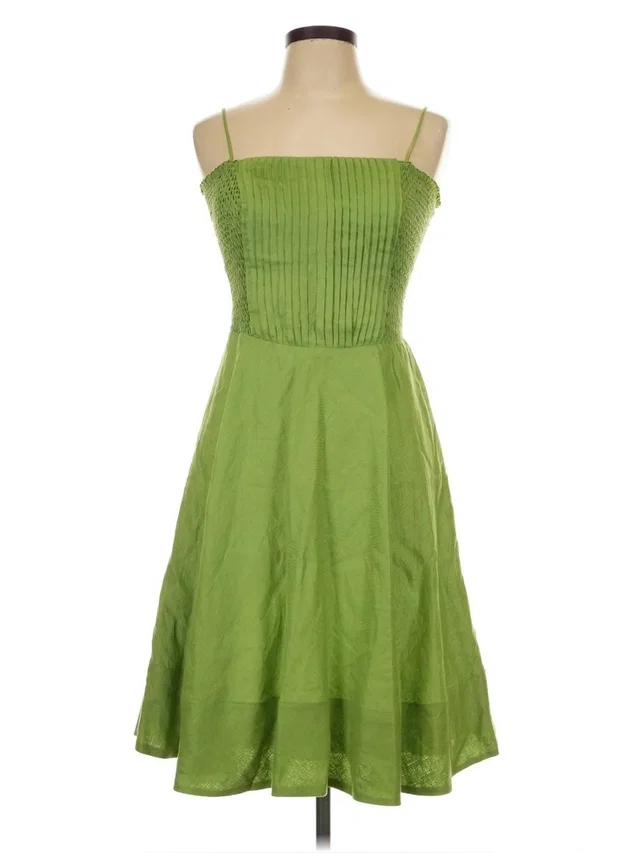 Giorgio Armani Vintage 100% Linen Chartreuse Green Minimalist Dress Size 6 Vguc in green from Poshmark
