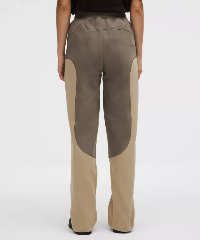 lululemon Cotton Fleece Mid-Rise Straight-Leg Pant *SLNSH Collection in Nomad/Sheer Oak, photo 3 of 7 from lululemon