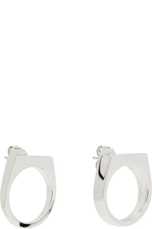 MM6 Maison Margiela Chevalier Earrings, photo 2 of 3 from SSENSE