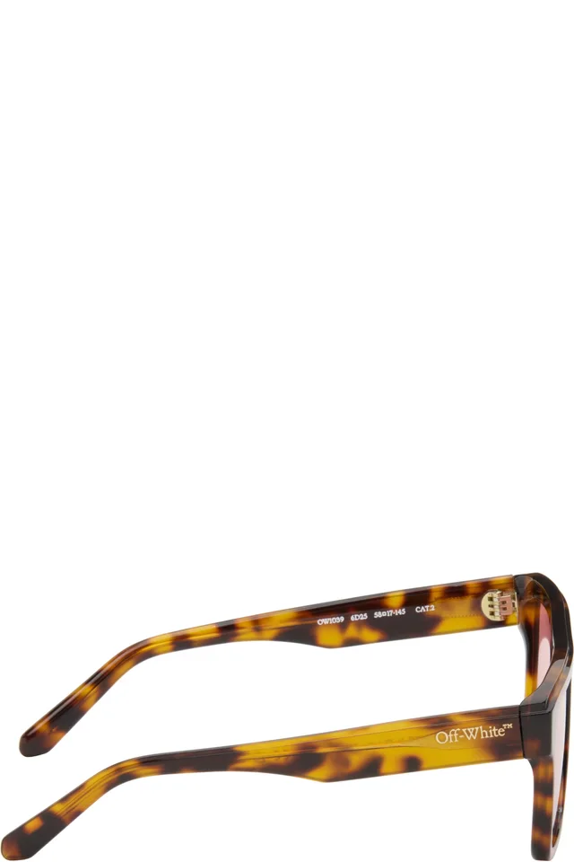 Off-White Brown Warwick Sunglasses, photo 2 of 4 from SSENSE
