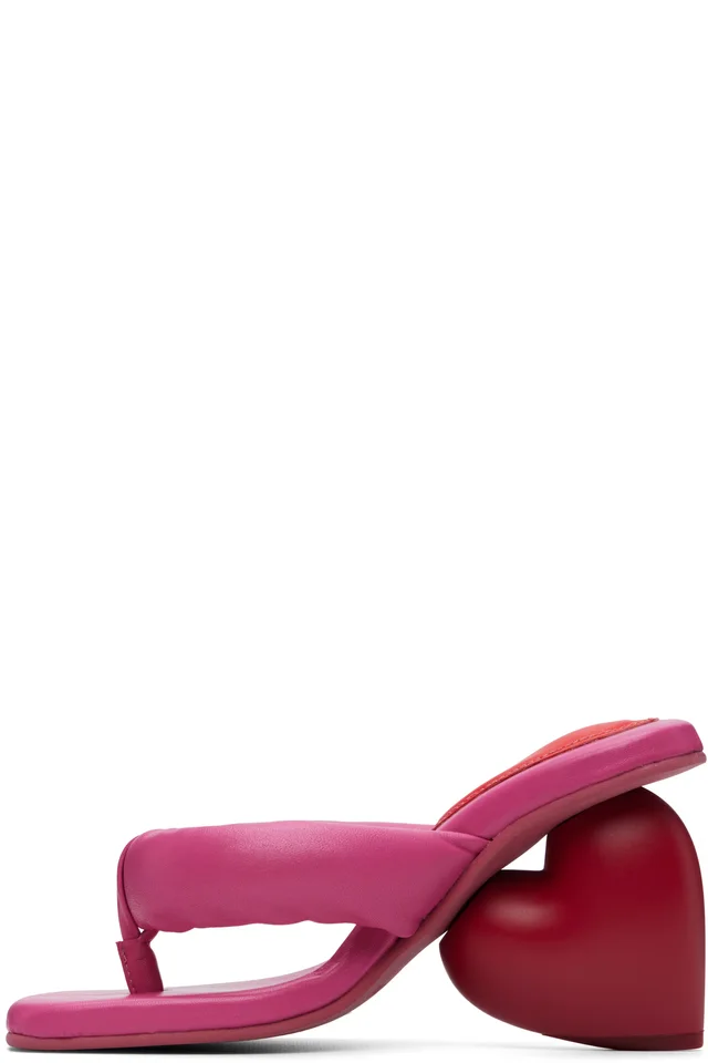 YUME YUME Pink Love Mule Sandals, photo 3 of 5 from SSENSE