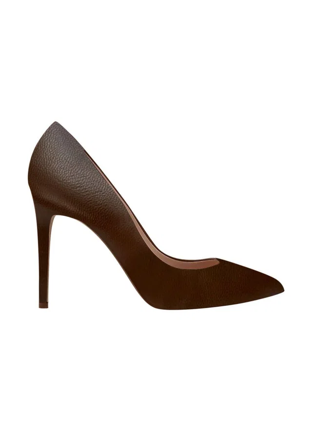 Christian Louboutin Pigalle 100 Brown Leather Pumps in Brown Leather from HEWI