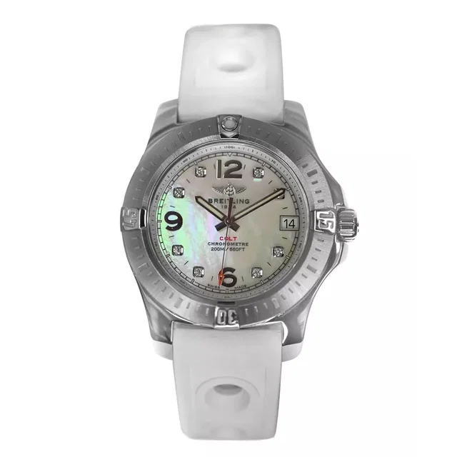 Breitling Colt Quartz Chronometer Ladies Watch A74389 in silver|gray|white from Jomashop.com