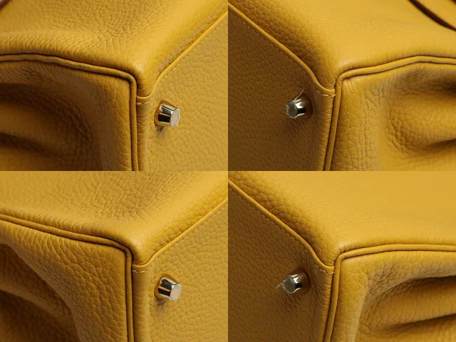 Hermès Jaune Ambre Togo Kelly 28 in Yellow Togo leather from Ann's Fabulous Finds, photo 8 of 11