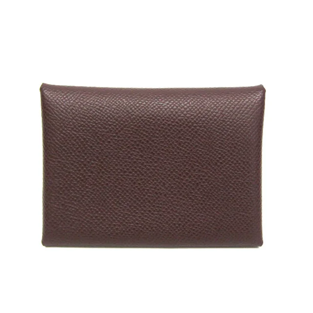 Hermès Calvi Duo Epsom Leather Card Case Brown in Brown Epsom leather from Elady