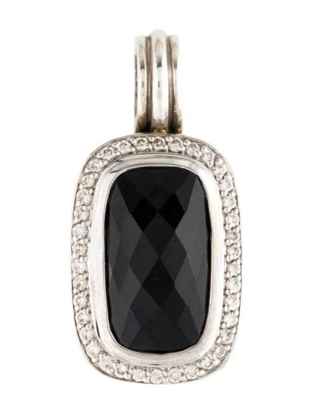 David Yurman Onyx & Diamond Albion Enhancer Pendant in silver|black|gray from Poshmark, photo 1 of 1