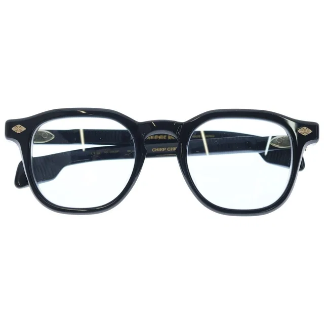 Chrome Hearts Chirp Wellington Sunglasses Black Frame Gold Eyewear in Black from The Reluxe