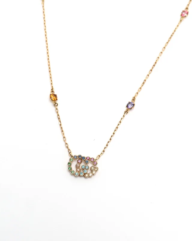 Gucci GG Running Multicolor 18kt Necklace in Multicolor from A Retro Tale, photo 4 of 6