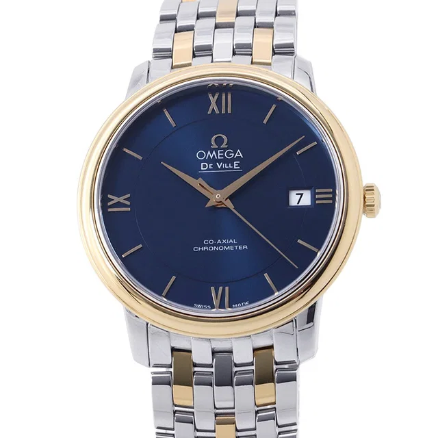 Omega De Ville Prestige Co-Axial Chronometer W36.8mm Stainless Steel K18YG blue… in Blue from GALLERY RARE