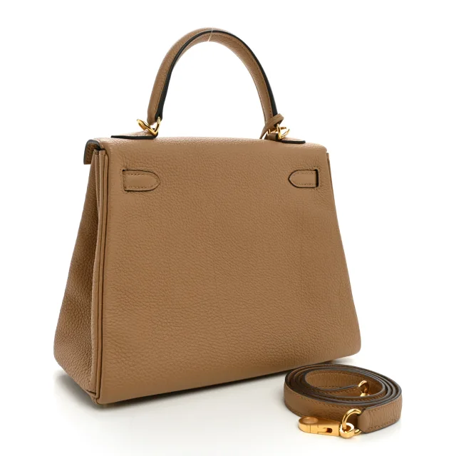 Hermès Togo Kelly Retourne 25 Chai in Togo leather from FASHIONPHILE, photo 3 of 12