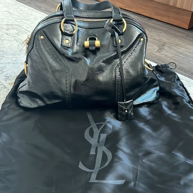 Saint Laurent Muse Shoulder Bag - Patent Leather - Large in black Patent leather from Poshmark, photo 3 of 5