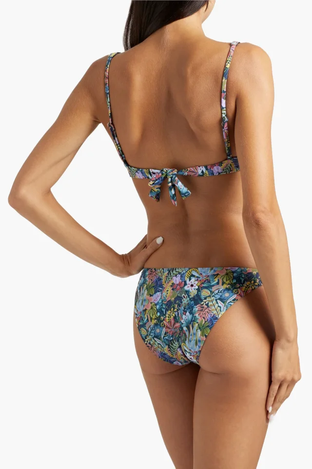 Onia Ashley Liberty-Print Low-Rise Bikini Briefs in Midnight blue, photo 3 of 4 from THE OUTNET
