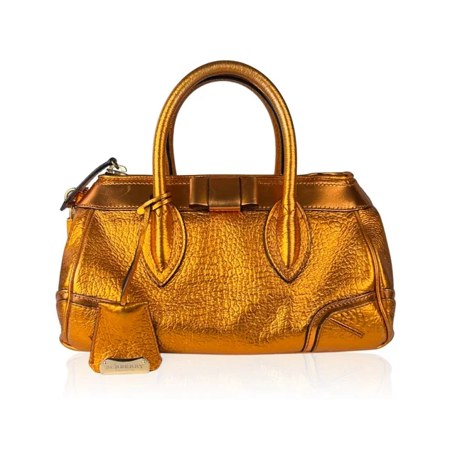 Burberry Prorsum 2013 Runway 'Blaze' Metallic Orange Leather Bag in Orange Leather from Designer Archives