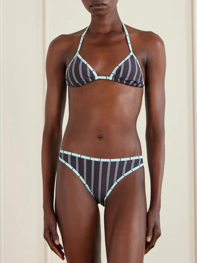 STAUD Coto striped bikini briefs in Blue, photo 2 of 2 from NET-A-PORTER (Canada)