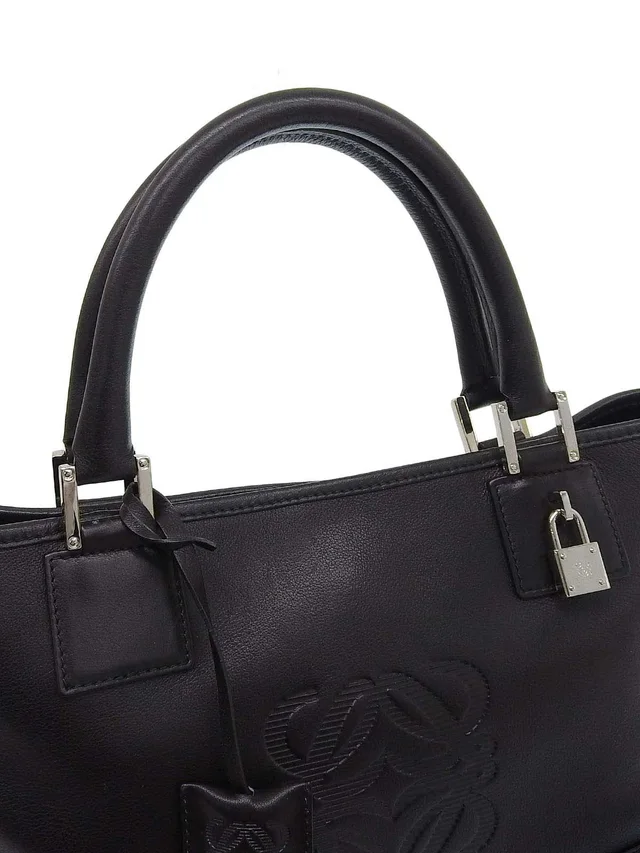 Loewe Anagram Embossed Frost Tote Bag Black from VINTAGE QOO TOKYO, photo 10 of 10
