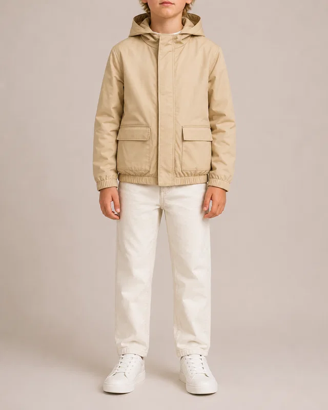 Loro Piana Kids Beige Storm System Rain Jacket with Hood Size 10 years in Beige from Sellier