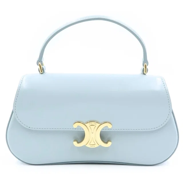 Celine Teen Laura 2-Way Shoulder Bag Light Blue Leather in Blue Leather from The Reluxe