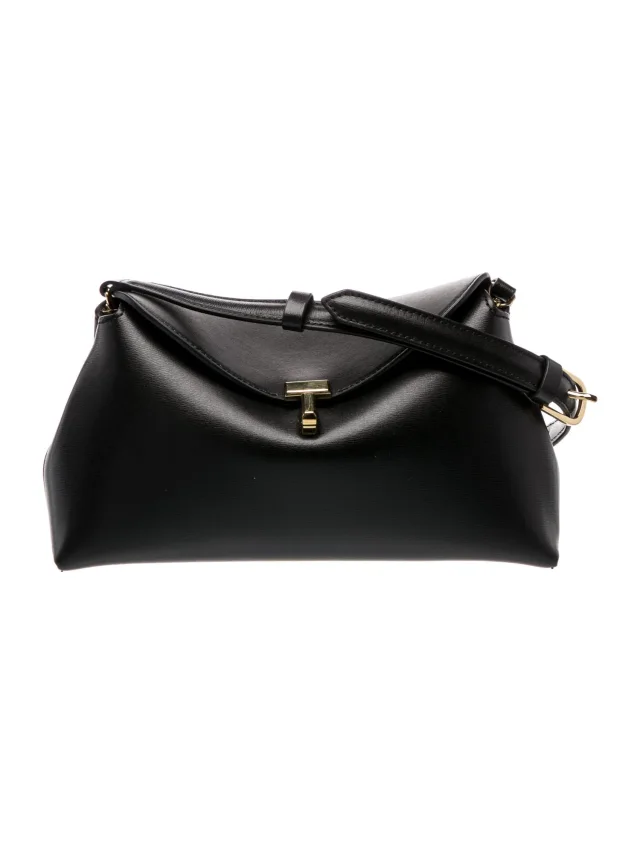 TOTEME Leather T-Lock in black Leather from The RealReal