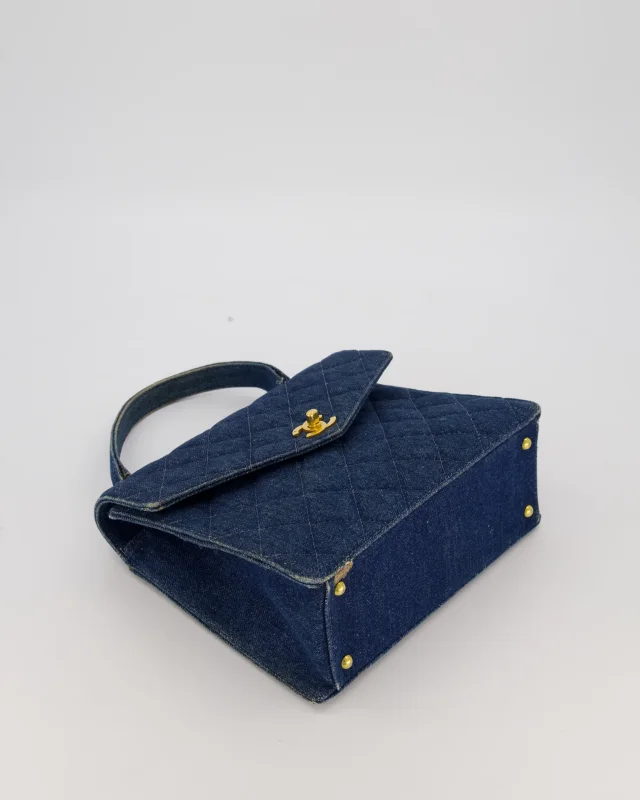 Chanel Vintage Denim Medium Top Handle Bag in Denim from Sellier, photo 16 of 18