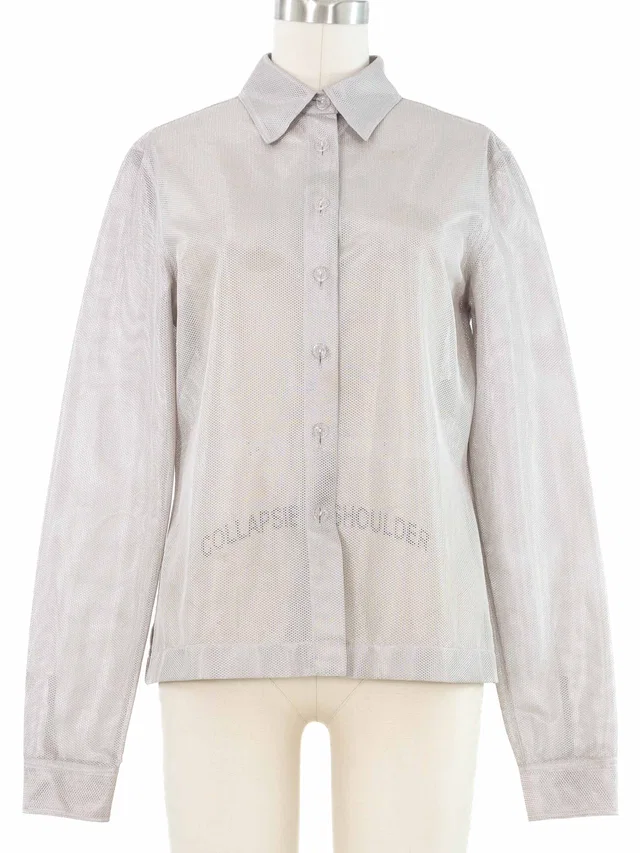 1999 Chanel Silver Mesh Jacket in Silver from Arcade Vintage