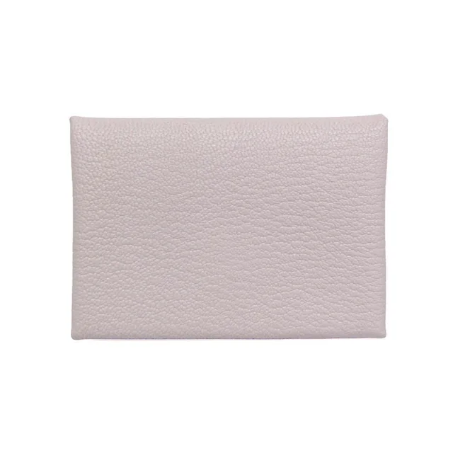 Hermès Calvi Duo Chevre Leather Card Case Light Pink in Light pink Chevre leather from Elady