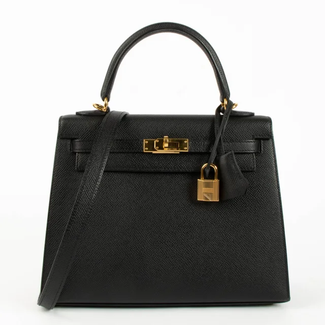 Hermès Kelly 25 Black Epsom GHW in Black Epsom leather from Labellov, photo 3 of 6